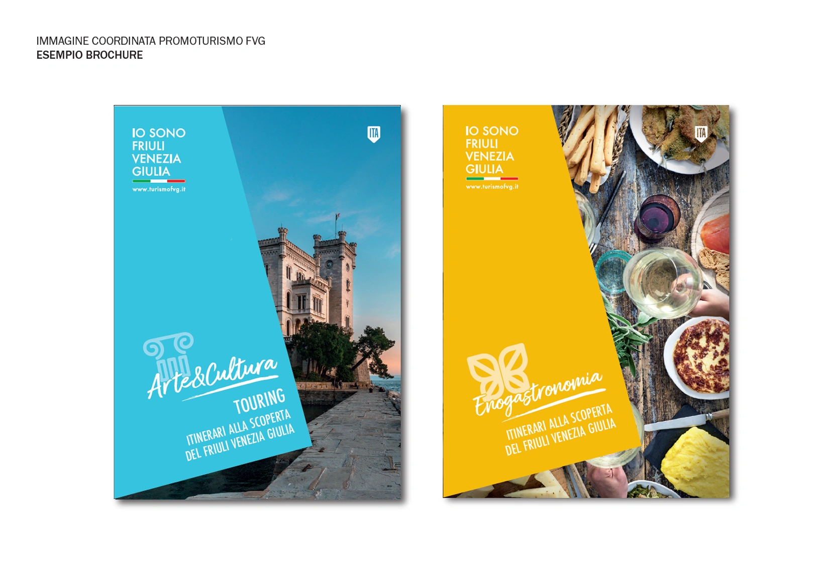 PromoTurismo FVG — brochure examples Arte & Cultura and Enogastronomia