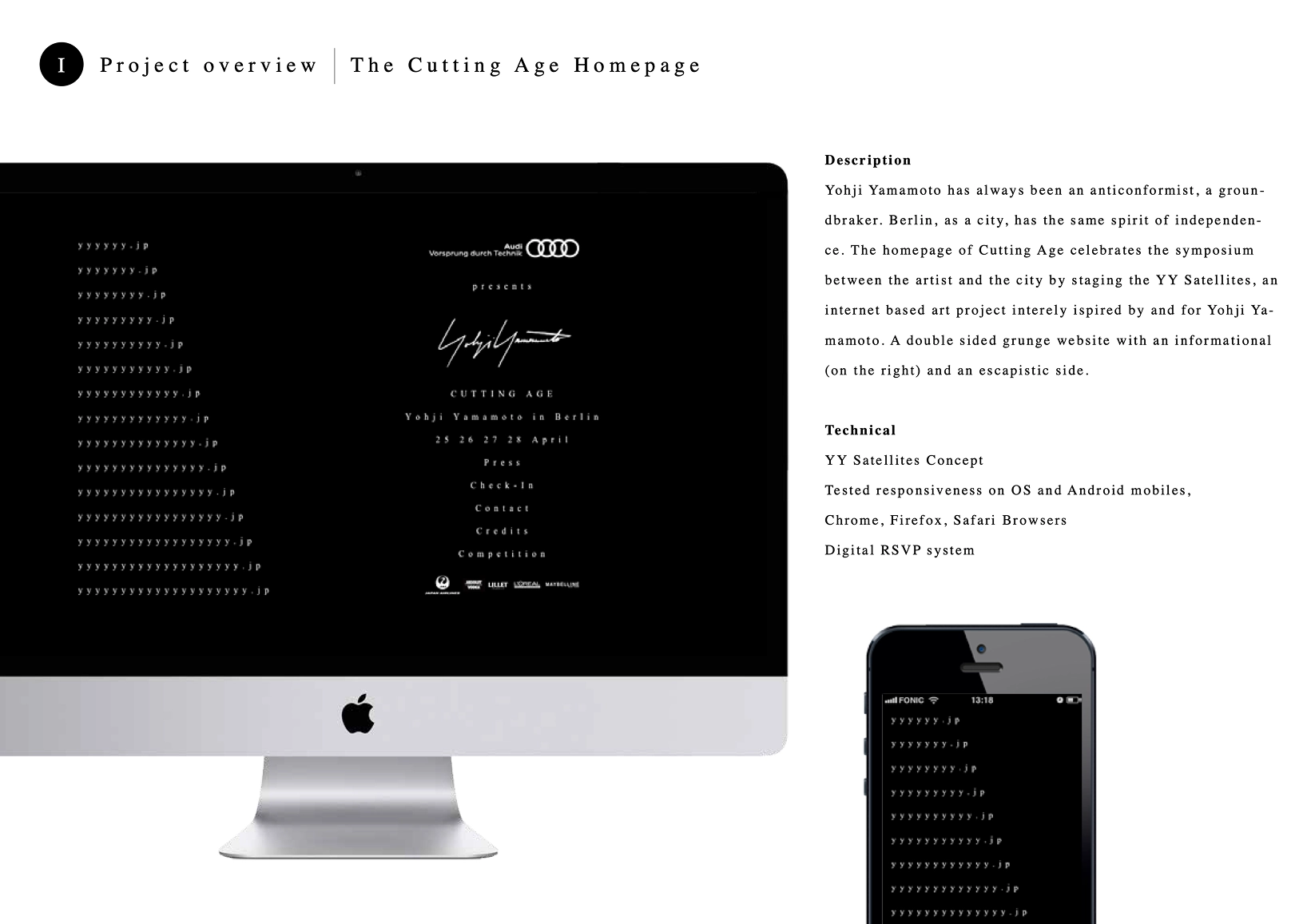 The Cutting Age homepage — desktop and mobile mockup